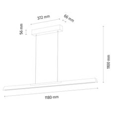 Spot-Light 1017401600000-LED Stmievateľný luster na lanku JONAS LED/16,5W/230V dub