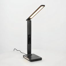 LED Stm. lampa s bezdr. nab. QI, displejom a USB portom LED/7W/230V 3000-6000K