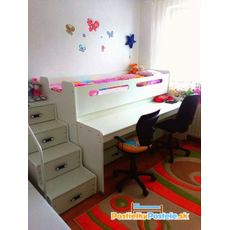 Multifunkčná poschodová posteľ MAX 1 - 200x80cm - Biely - Biely