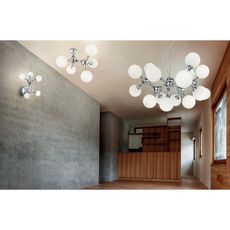 Ideal Lux - Stropné svietidlo NODI 5xE14/28W/230V lesklý chróm/biela