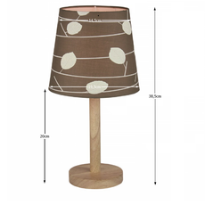 KONDELA Qenny Typ 6 stolná lampa prírodná / vzor listy
