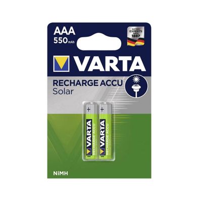 Varta 56733 - 2 ks Nabíjacie batérie SOLAR ACCU AAA NiMH/550mAh/1,2V
