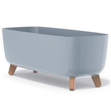 NABBI DGCL600 plastový kvetináč na nožičkách 58 cm svetlosivá
