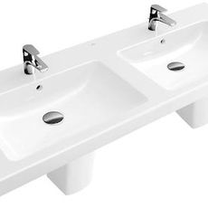 Dvojumývadlo Villeroy & Boch Subway 2.0 130x47 cm dva otvory pre batériu 7175D001