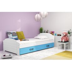 Posteľ LILI 200x90 biela - modrá
