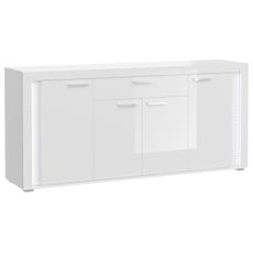 MID.YOU ŠIROKÁ KOMODA, biela s vysokým leskom, 182/84/42 cm