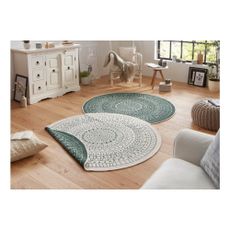Zelený vonkajší koberec NORTHRUGS Porto, ø 140 cm