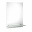 AQUALINE SB125 Samba sklenená polica 60 cm, strieborná