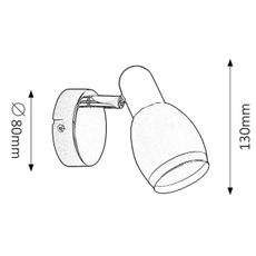 Rabalux 6060 - Bodové svietidlo ELITE 1xE14/40W/230V