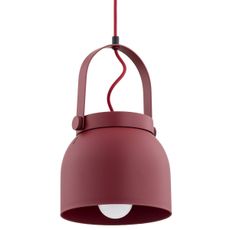 Argon 8282 - Luster na lanku LOGAN 1xE27/15W/230V pr. 20 cm červená