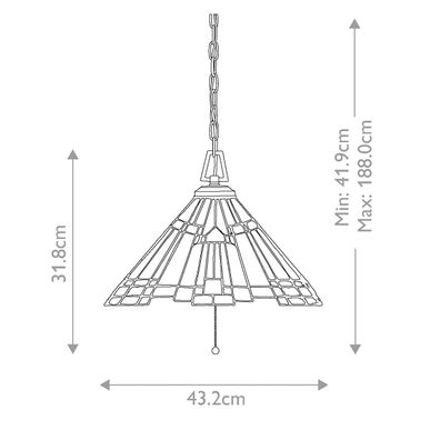 Elstead QZ-INGLENOOK-P-A - Luster na reťazi INGLENOOK 3xE27/60W/230V