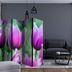 Paraván Purple spring tulips Dekorhome 135x172 cm (3-dielny)