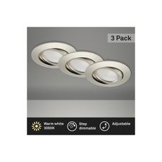 Brilo - SADA 3x LED Stm. kúpeľňové podhľadové svietidlo LED/5W/230V IP23