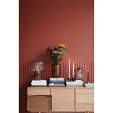 Hnedá stolová lampa so skleneným tienidlom (výška 42 cm) Pirum – Hübsch