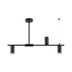 Luster na tyči URANOS 3xGU10/10W/230V čierna