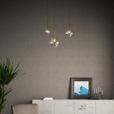 Ideal Lux - LED Luster na lanku EQUINOXE 1xG4/2W/230V pr. 25 cm mosadz/dymová