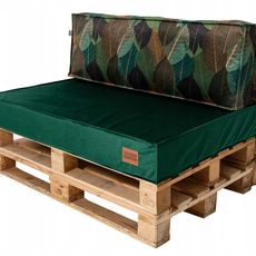 Golden Garden Paletové sedenie GG44 podsedák a vankúš 120cm x 80cm x 15cm smaragdová vzor kvety