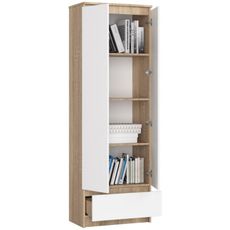 Regál R60 2D 1SZ-sonoma / biela