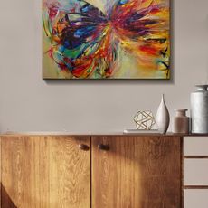 Hanah Home Obraz Motýľ 70x50 cm viacfarebný