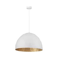 Luster na lanku DIAMENT 1xE27/60W/230V pr. 50 cm biela/zlatá