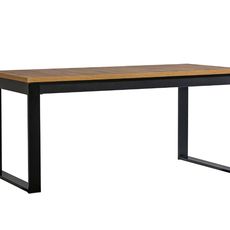 Rozkladací jedálenský stôl Lamelo 160-240x90 - dub wotan/čierna