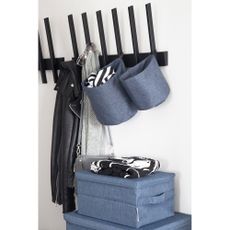 Modrý látkový úložný box s vekom 35x19x26 cm Soft Storage – Bigso Box of Sweden