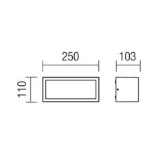 Redo 9898 - Vonkajšie nástenné svietidlo BRICK 1xE27/23W/230V IP54 šedá