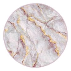 Svetloružový/v zlatej farbe prateľný okrúhly koberec ø 120 cm Marble – Mila Home