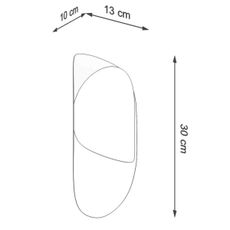 Sollux SL.1063 - Nástenné svietidlo TEAR 1xG9/40W/230V čierna
