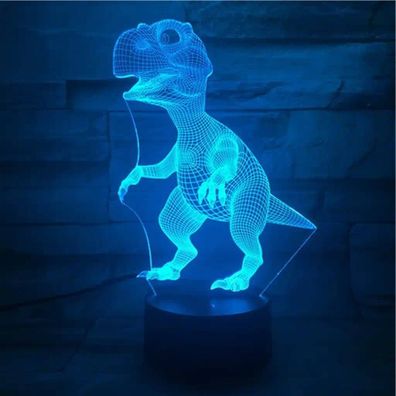 3Dmix 3DL-CLK046 – 3D LED nočná lampa - Dinosaurus (mláďa) (Hodiny s budíkom)