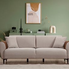 Trojmiestna rozkladacia pohovka Switch 215 x 85 cm, béžovo škoricová