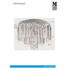 Markslöjd 106563 - Krištáľové stropné svietidlo VENTIMIGLIA 4xE14/40W/230V