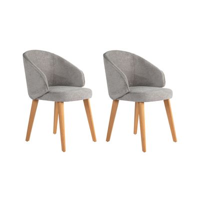 Súprava jedálenských stoličiek Bentley Grey and Light Oak, 2 ks