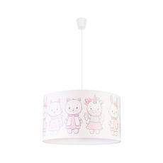 Duolla - Detský luster na lanku PRINT M 1xE27/40W/230V pr. 35 cm zvieratká