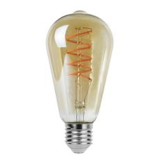 Rabalux Dekoratívna LED filament žiarovka s točeným vláknom, jantárová, E27, ST64, 4W, 300lm, 2200K, 20000h.