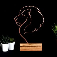 Hanah Home Kovová dekorácia Lion 32 cm bronzová