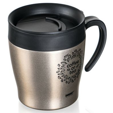 Banquet Termohrnček cestovný TAZZA 330 ml, béžová