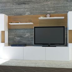 Hanah Home Obývacia stena Lore teak/biela