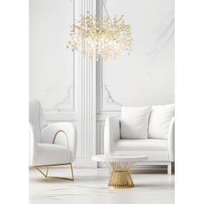 Zuma Line MD4115-1-EGN - Luster na lanku CINDY 10xG9/3,5W/230V zlatá