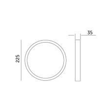 LED Stropné svietidlo SIGARO CIRCLE LED/18W/230V 4000K IP40