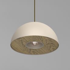 Luster na lanku ELGUND 1xE27/15W/230V pr. 35 cm béžová