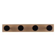 Čierny nástenný vešiak z borovicového dreva Knobs – PT LIVING