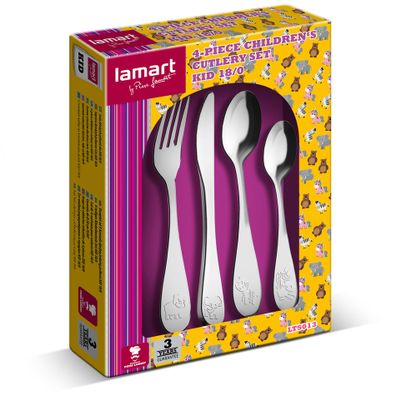 Lamart Zoo detské strieborná 4ks