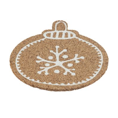Altom Korková podložka pod hrnček Christmas tree  bauble 10,7 x 10 x 0,3 cm, sada 6 ks