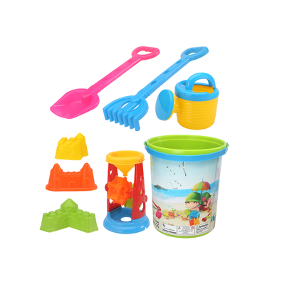 LEAN TOYS Súprava farebných hračiek do piesku – mlyn, náradie, formičky