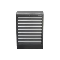 Dielenská skrinka s nerezovou pracovnou doskou | 9 šuplíkov | 680x465x950 mm Matabro SET-CA01065