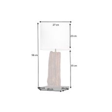 Stolná lampa Rousilique 60cm naplavené drevo