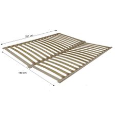 KONDELA Flex 3-zónový lamelový rošt 180x200 cm brezové drevo