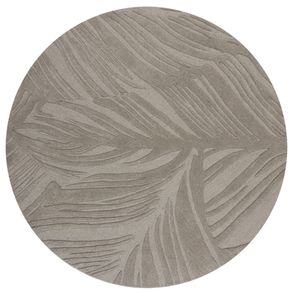 Flair Rugs koberce Kusový koberec Solace Lino Leaf Grey kruh - 160x160 (priemer) kruh cm