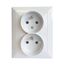Dvojitá zásuvka czeskie POLA white 33034